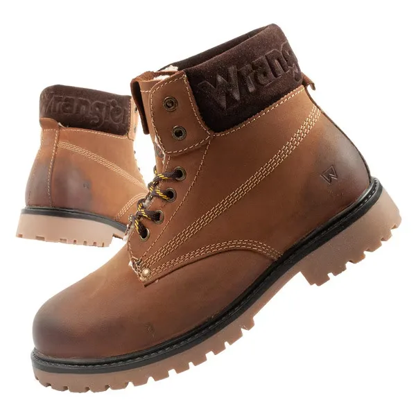 Ghete bărbați Wrangler Chelsea Arch Fur, piele naturală, antiderapante, maro, 42 EU