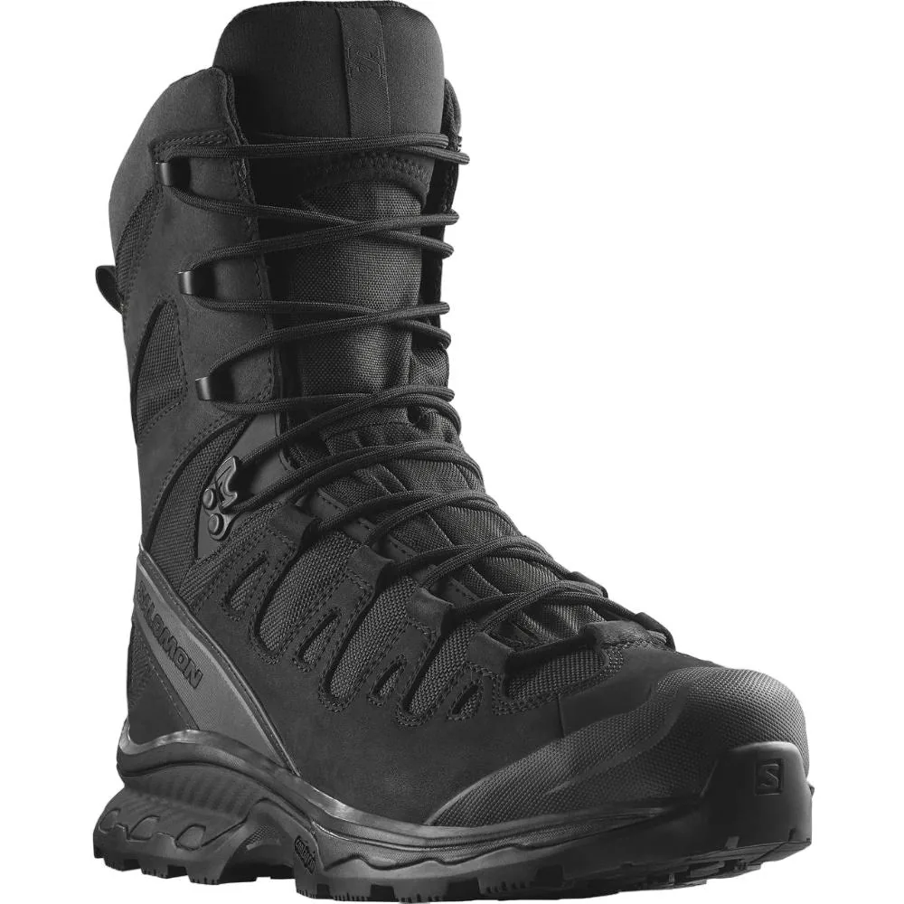 Ghete pentru barbati, Salomon, Quest 4D Forces 2 High GTX, Piele naturala, Negru, 44 2/3 EU