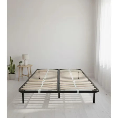 Somieră metalică 160×200, 32 lamele fag, 6 picioare