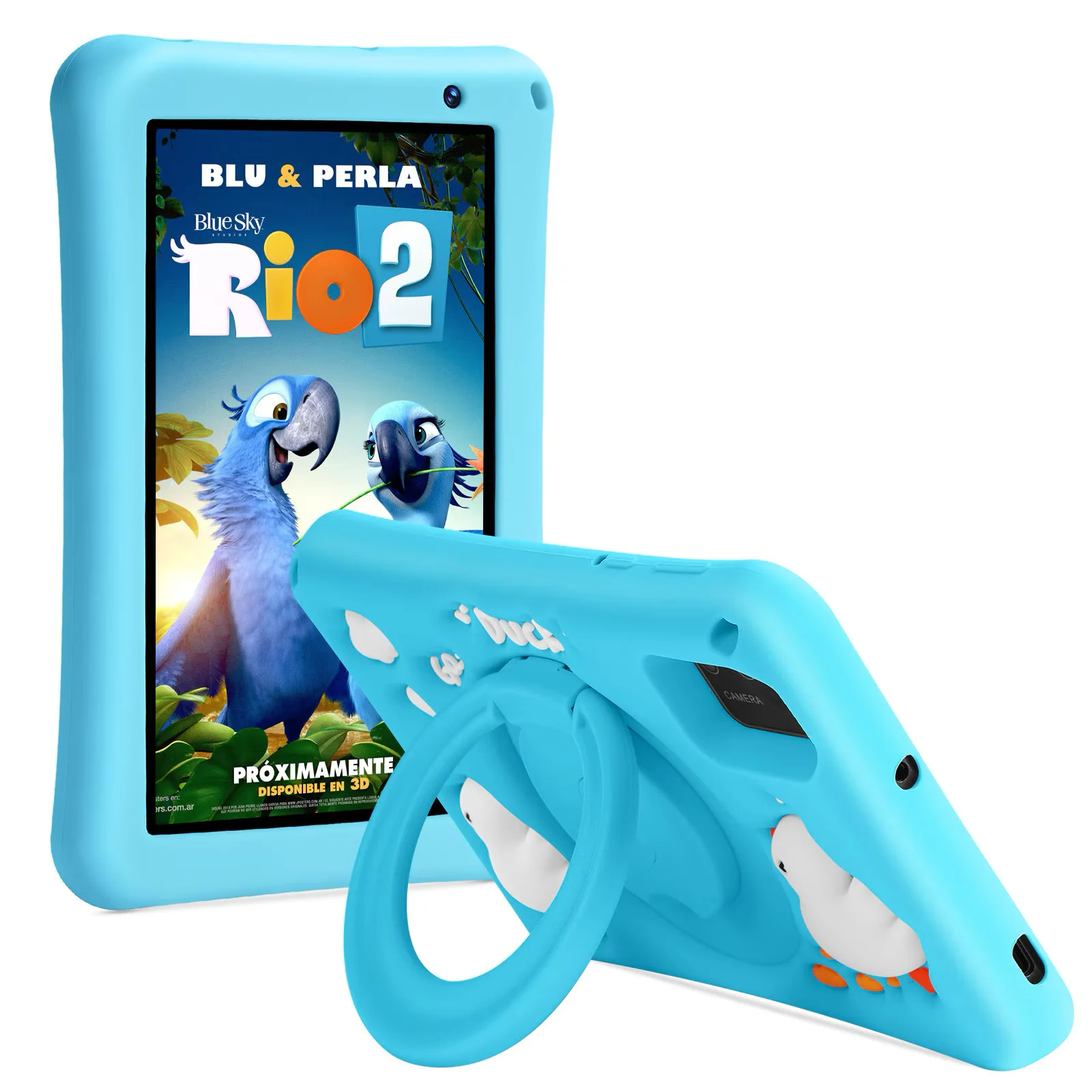 Tableta copii 7 inci, BRILLAR Tableta Android 13, octa-core, 8GB RAM, 64GB, WIFI, Bluetooth, Albastru cer